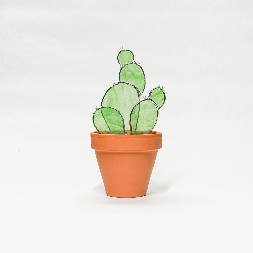 3D Stained Glass Prickly Pear Cactus