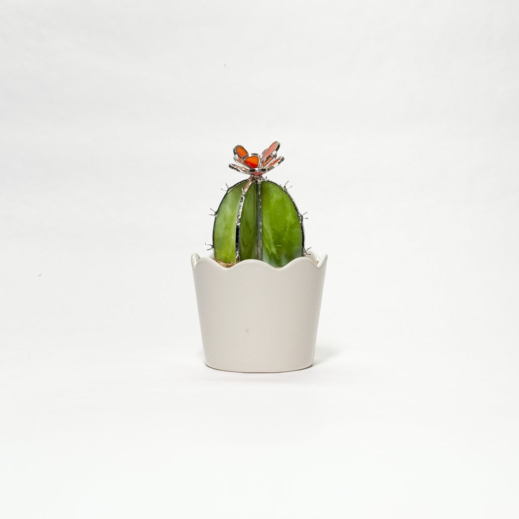 3D Stained Glass Barrel Cactus
