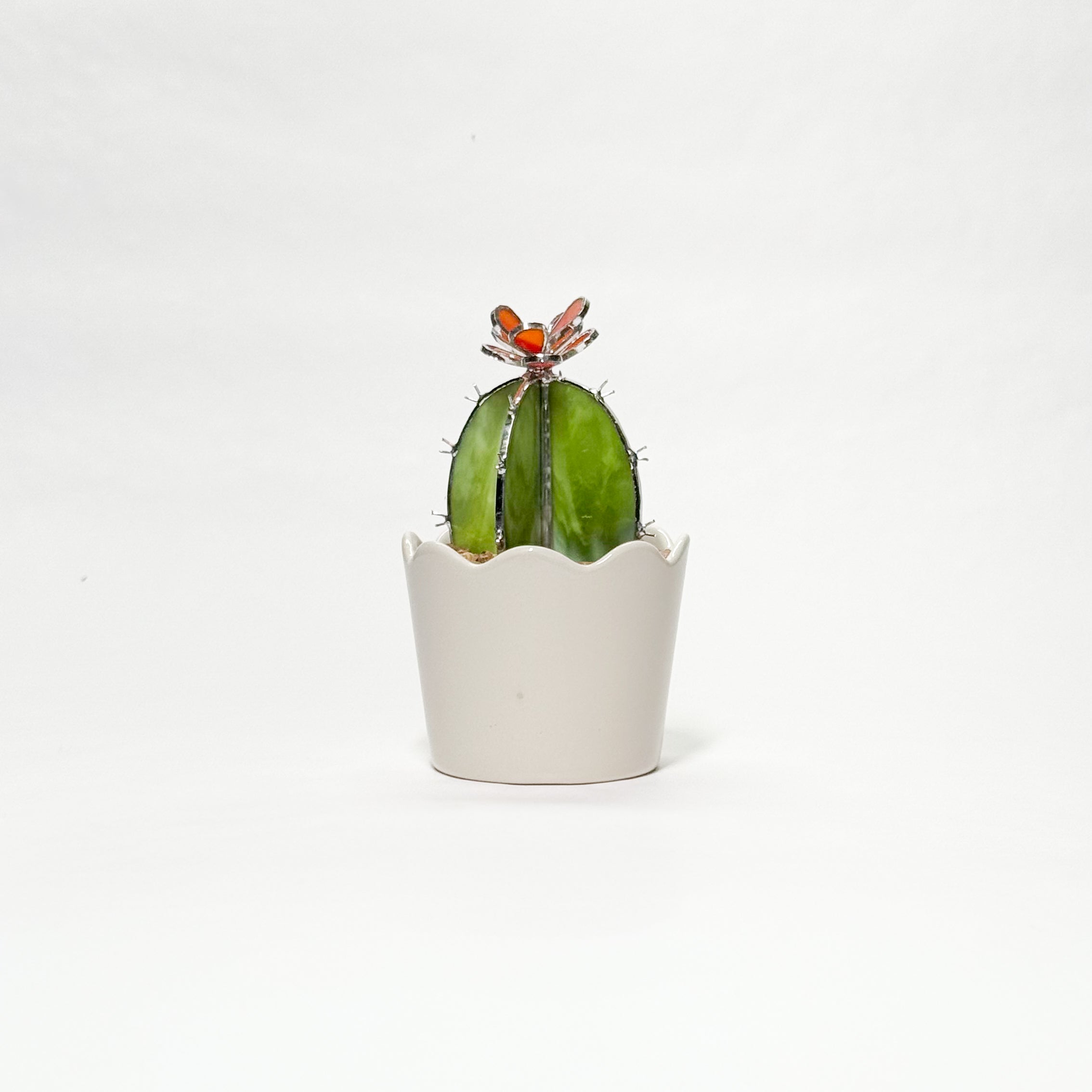 3D Stained Glass Barrel Cactus