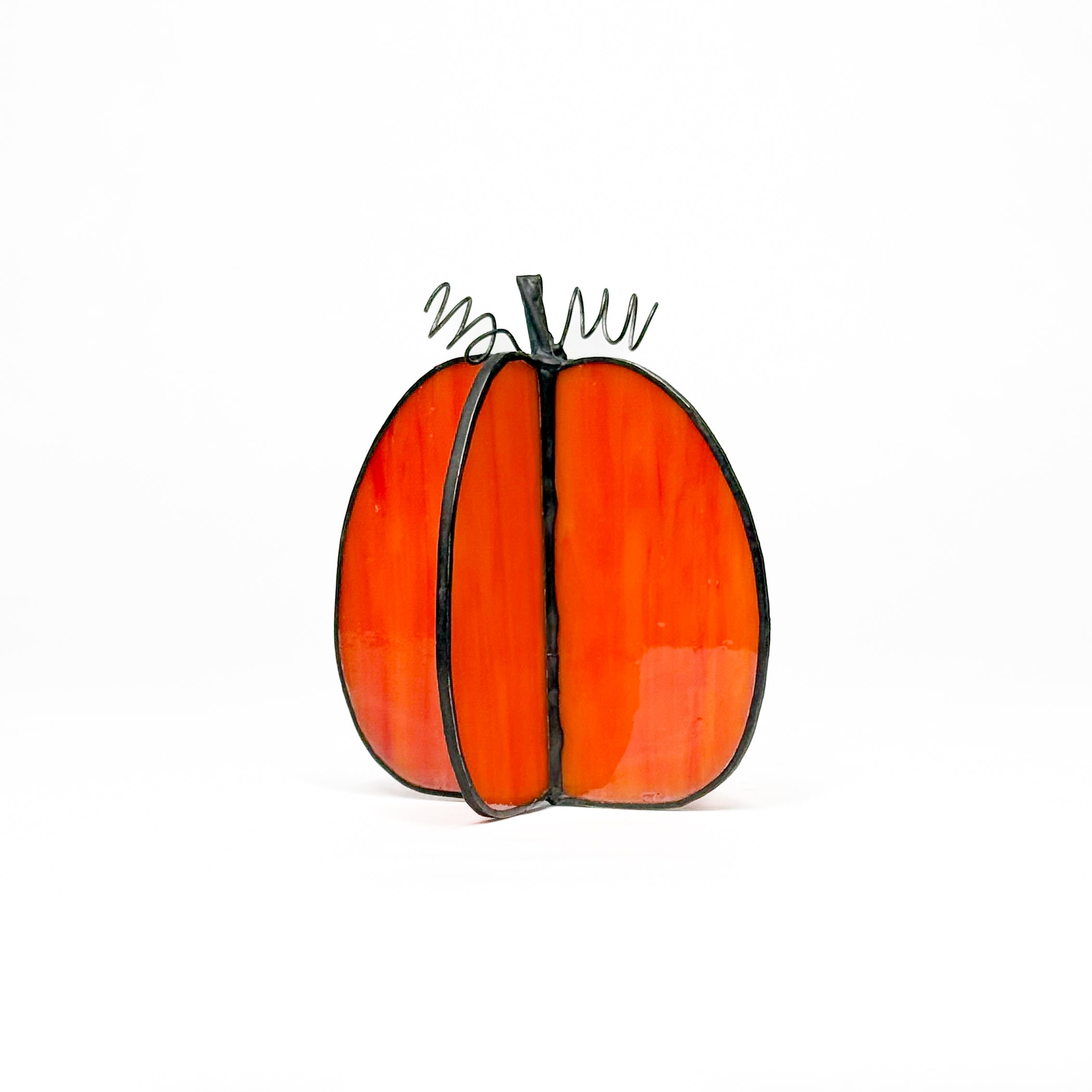 3D Stained Glass Round Pumpkin