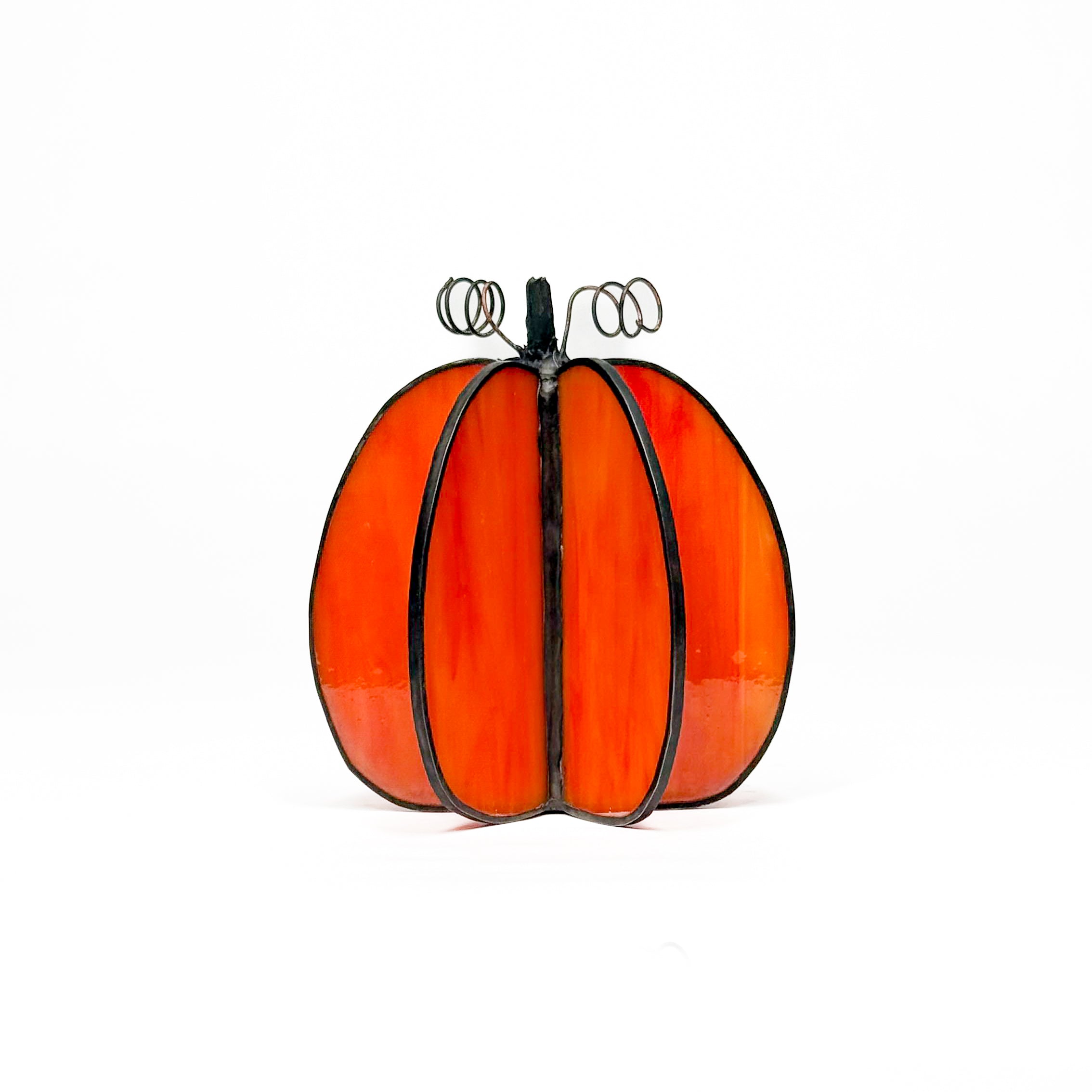 3D Stained Glass Round Pumpkin