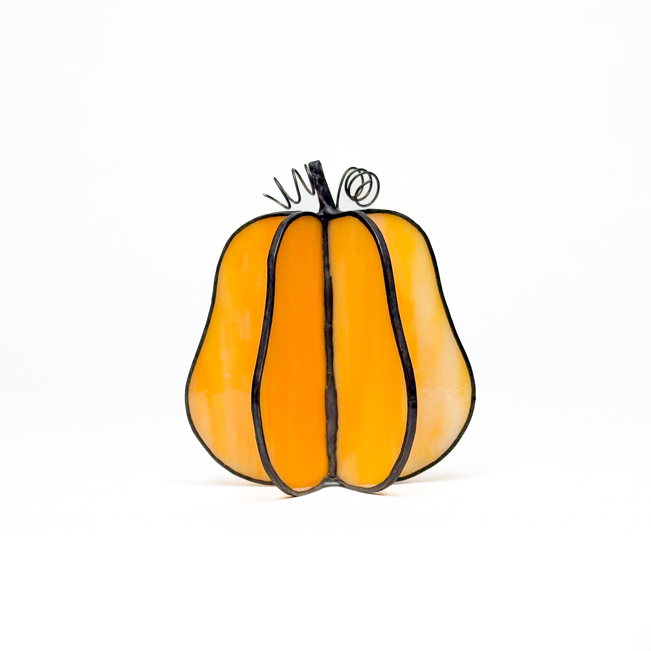 3D Stained Glass Honeynut Pumpkin