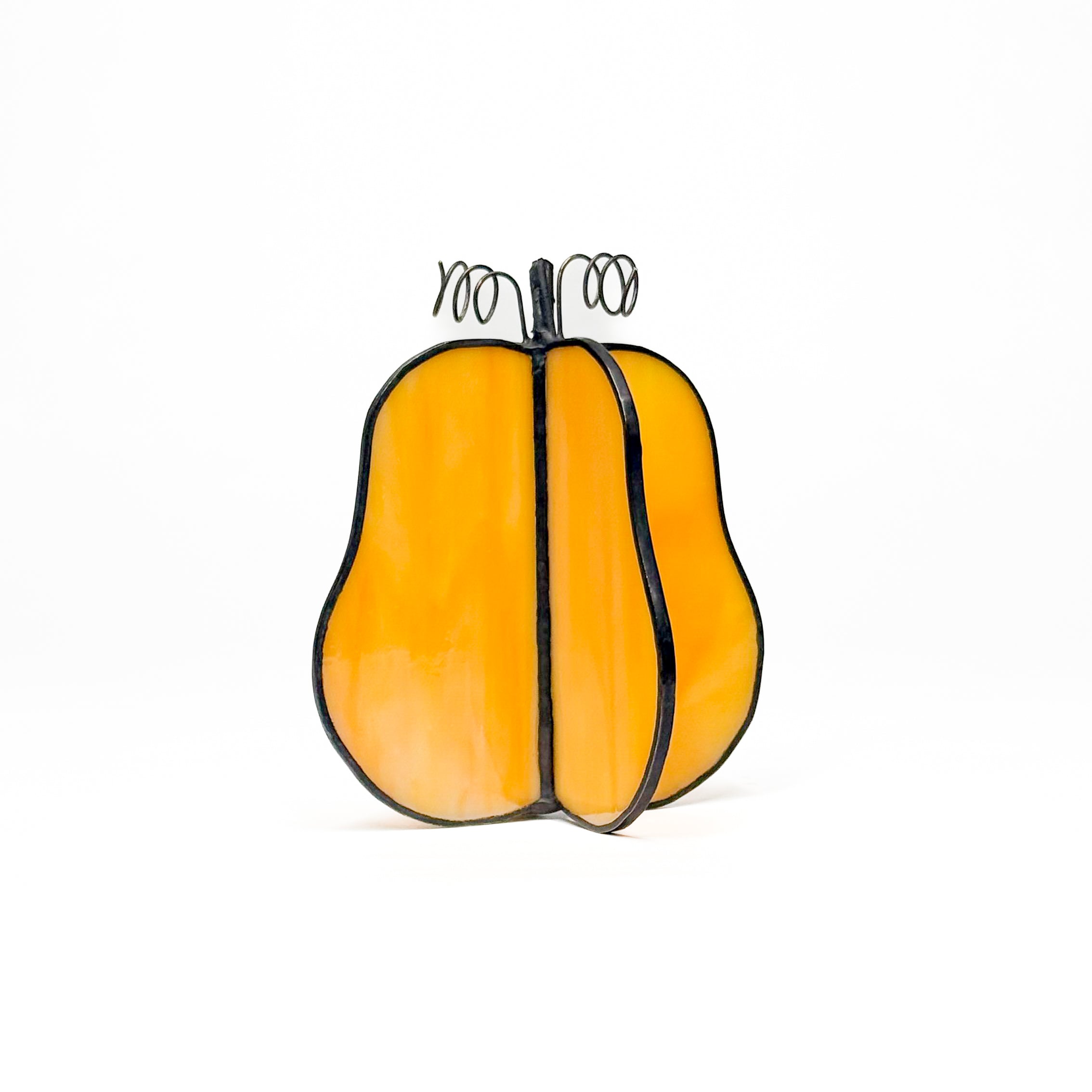 3D Stained Glass Honeynut Pumpkin