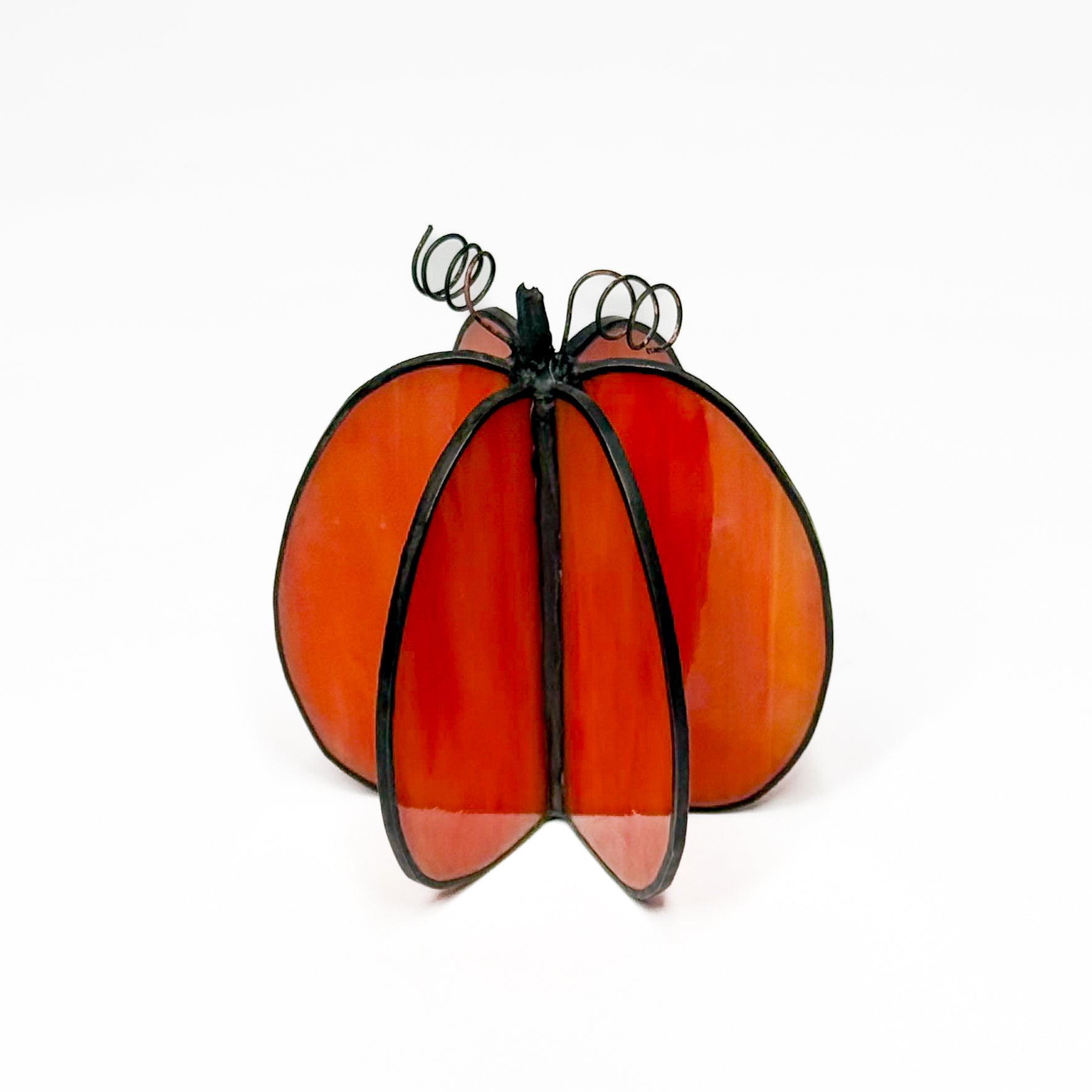 3D Stained Glass Round Pumpkin