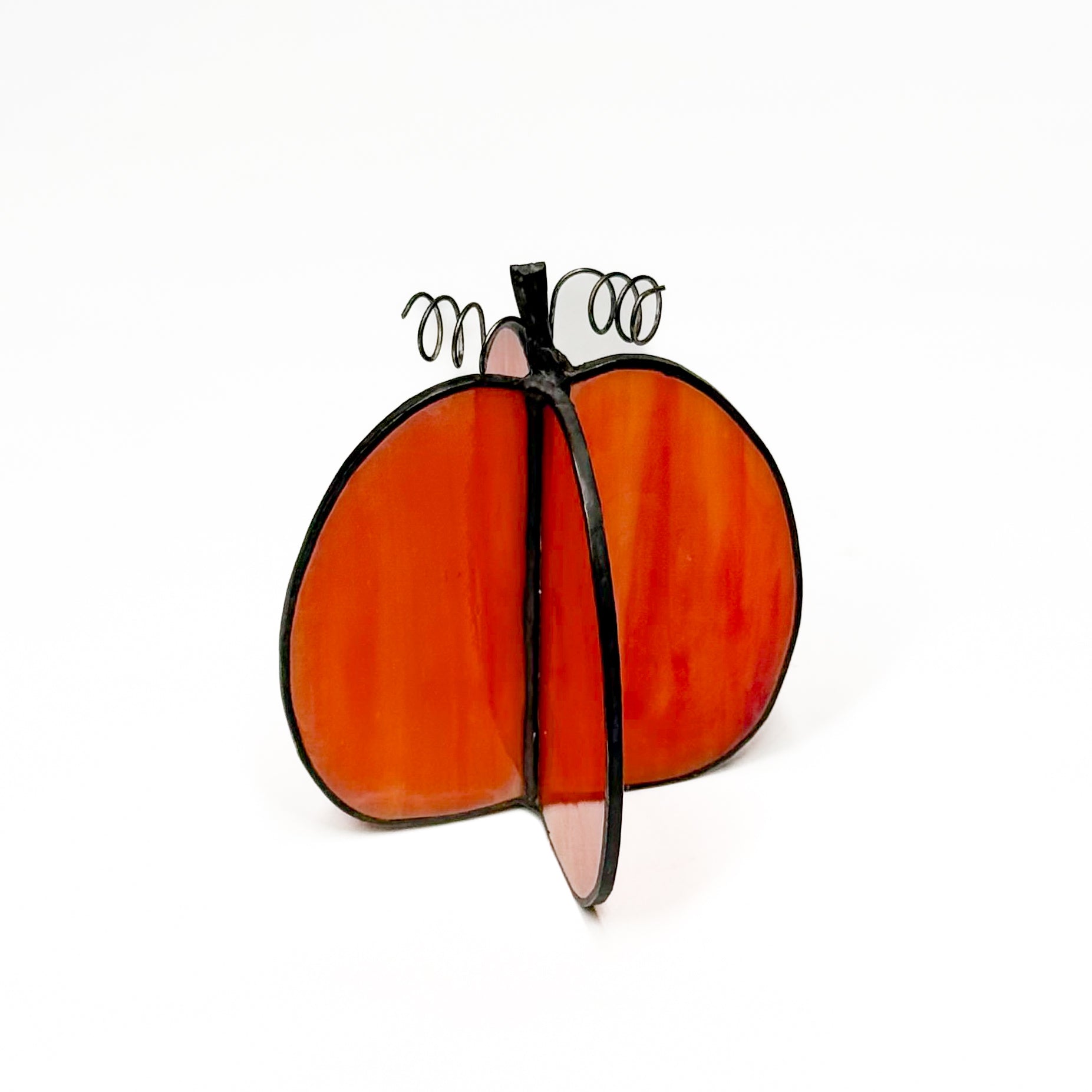 3D Stained Glass Round Pumpkin