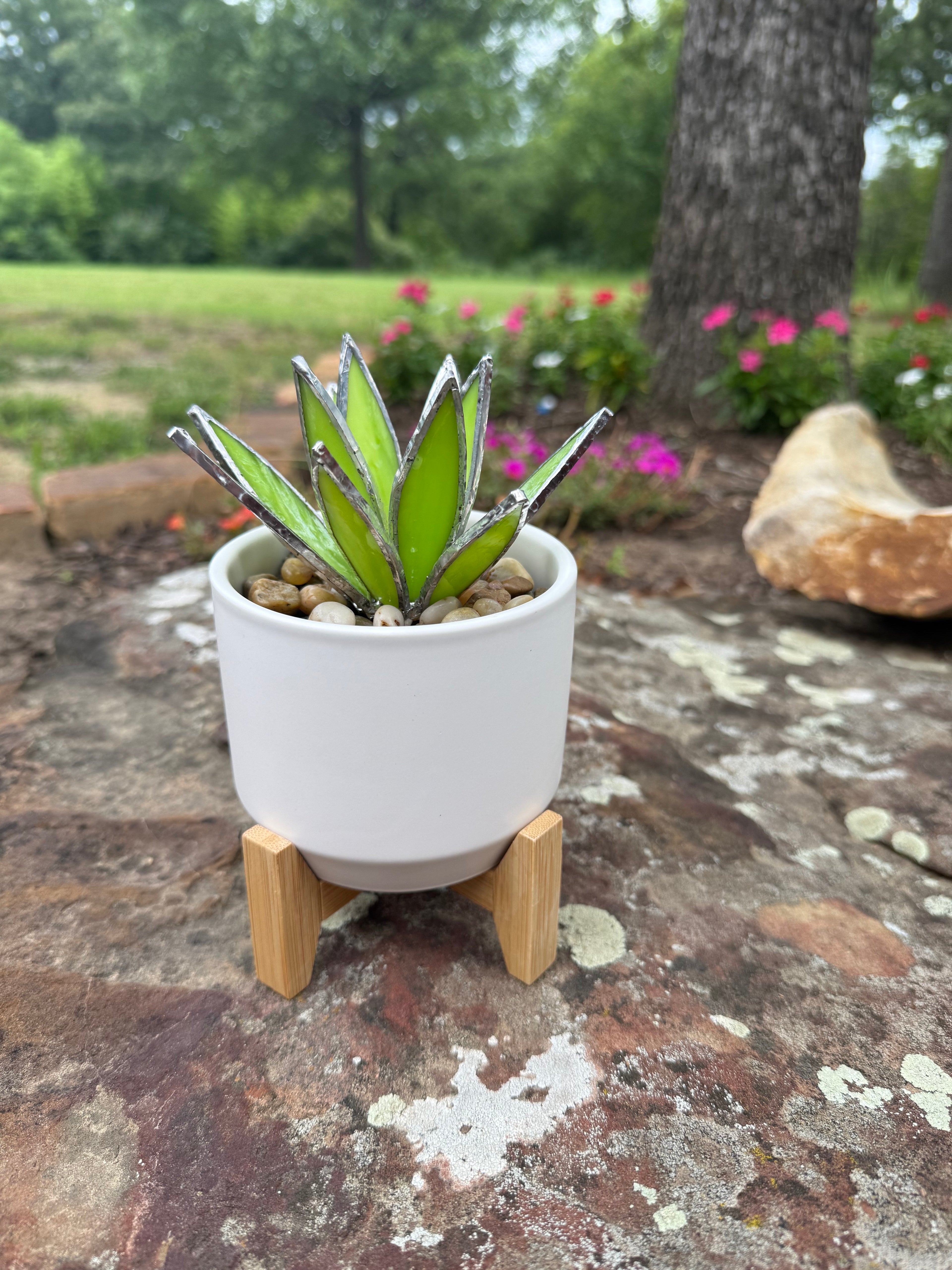 3D Stained Glass Agave Plant